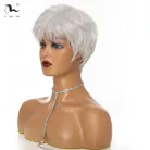 13, KRÉM-FEHÉR RÖVID MODERN PARÓKA, PRÉMIUM MINŐSÉG