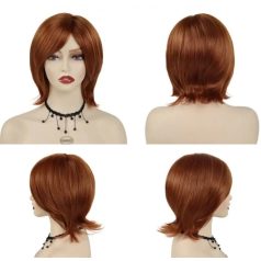   *1/A, ÚJRA DIVAT A CICAFAROK FRIZURA! NAGYON SZÉP RÉZ-VÖRÖS  PARÓKA, VALÓDI HAJ FELHASZNÁLÁSÁVAL!