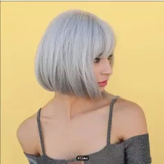   MAGYARORSZÁGI KÉSZLETRŐL, AZONNAL! LEGÚJABB DIVAT! VILÁGOS-EZÜSTSZŰRKE PARÓKA, VALÓDI HAJ FELHASZNÁLÁSÁVAL! 