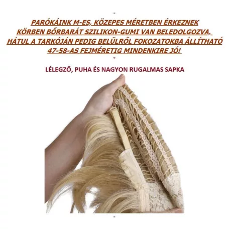 EDINA4, GYÖNYÖRŰ TERMÉSZETES RÉZ-VÖRÖS BUBI PARÓKA, VALÓDI HAJ FELHASZNÁLÁSÁVAL