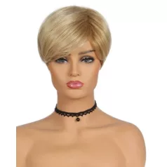   84, TERMÉSZETES-SZŐKE RÖVID PIXI PARÓKA, PRÉMIUM MINŐSÉG!