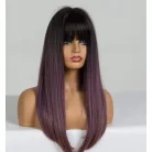 23A, VOGUE! GYÖNYÖRŰ DIVATOS FEKETE-PADLIZSÁN OMBRE PARÓKA, PRÉMIUM MINŐSÉG!