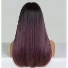 23A, VOGUE! GYÖNYÖRŰ DIVATOS FEKETE-PADLIZSÁN OMBRE PARÓKA, PRÉMIUM MINŐSÉG!