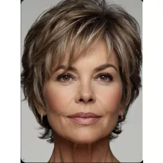   13 , VILÁGOSBARNA DIVATOSAN MELÍROZOTT DIVATOS PARÓKA, VALÓDI HAJ FELHASZNÁLÁSÁVAL