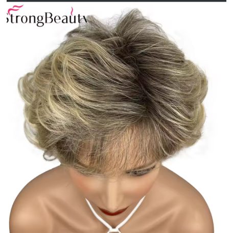 BABI 7, ELEGÁNS VILÁGOSBARNA OMBRE PARÓKA, VALÓDI HAJ FELHASZNÁLÁSÁVAL