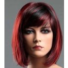 45, DIVATOS BUBI VÖRÖS-FEKETE COLOR MIX PARÓKA