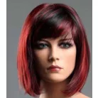 45, DIVATOS BUBI VÖRÖS-FEKETE COLOR MIX PARÓKA