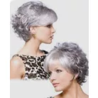 47, ELEGÁNS, MODERN EZÜST-ŐSZ PARÓKA, PRÉMIUM MINŐSÉG