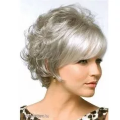 47, ELEGÁNS, MODERN EZÜST-ŐSZ PARÓKA, PRÉMIUM MINŐSÉG