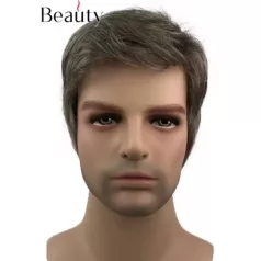   BARNÁSAN ŐSZÜLŐ FÉRFI PARÓKA,  VALÓDI HAJ FELHASZNÁLÁSÁVAL