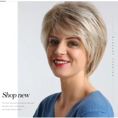   GINA 2, TERMÉSZETES HAMVASSZŐKE, ELEGÁNS PARÓKA, SZÉP DÚS, VALÓDI HAJ FELHASZNÁLÁSÁVAL! 