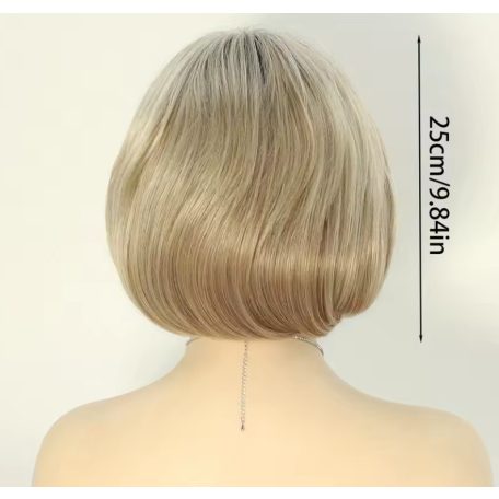 137, ELEGÁNS SZŐKE, OMBRE PARÓKA, VALÓDI HAJ FELHASZNÁLÁSÁVAL