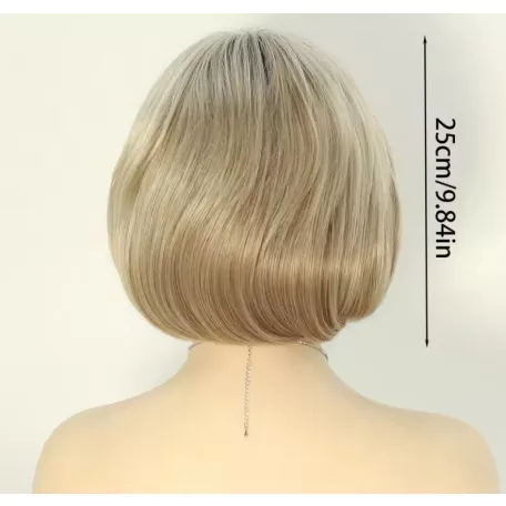 137, ELEGÁNS SZŐKE, OMBRE PARÓKA, VALÓDI HAJ FELHASZNÁLÁSÁVAL