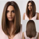 CSILLA 1/b. SZÉP SÖTÉTBARNA KLEOPÁTRA PARÓKA, VALÓDI HAJ FELHASZNÁLÁSÁVAL