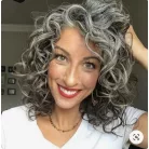 19, DIVATOS, GÖNDÖR FEKETE-EZÜST PARÓKA, PRÉMIUM MINŐSÉG!