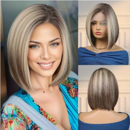 1/ba, ELEGÁNS SÖTÉTSZŐKE, CSIPKE ELÜLSŐ PARÓKA, VALÓDI HAJ FELHASZNÁLÁSÁVAL!