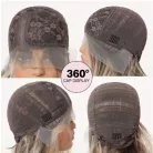 1/ba, ELEGÁNS SÖTÉTSZŐKE, CSIPKE ELÜLSŐ PARÓKA, VALÓDI HAJ FELHASZNÁLÁSÁVAL!