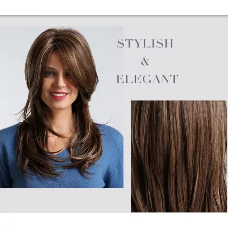 MAGYARORSZÁGI KÉSZLETEN! JUTKA 2, GYÖNYÖRŰ TERMÉSZETES VILÁGOSBARNA BARNA SZÍNBEN, VALÓDI HAJ FELHASZNÁLÁSÁVAL! 