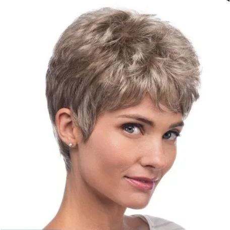 LIZI 2, ELEGÁNS, TERMÉSZETESSZŐKE RÖVID PIXI PARÓKA, VALÓDI HAJ FELHASZNÁLÁSÁVAL