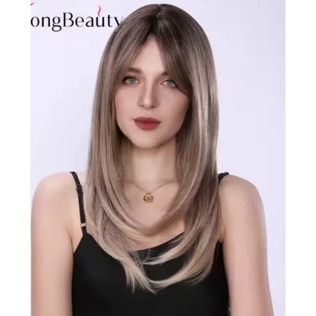 10/B, MODERN VILÁGOSBARNA PARÓKA, VALÓDI HAJ FELHASZNÁLÁSÁVAL