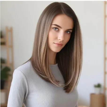 16, TERMÉSZETES VILÁGOSBARNA KLEOPÁTRA FAZONÚ, CSIPKE ELÜLSŐ PARÓKA, VALÓDI HAJ FELHASZNÁLÁSÁVAL