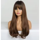 19/a, CSINOS SÖTÉTBARNA OMBRE PARÓKA, VALÓDI HAJ FELHASZNÁLÁSÁVAL! 