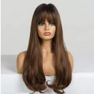 19/a, CSINOS SÖTÉTBARNA OMBRE PARÓKA, VALÓDI HAJ FELHASZNÁLÁSÁVAL! 