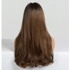 19/a, CSINOS SÖTÉTBARNA OMBRE PARÓKA, VALÓDI HAJ FELHASZNÁLÁSÁVAL! 