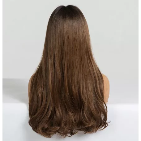 19/a, CSINOS SÖTÉTBARNA OMBRE PARÓKA, VALÓDI HAJ FELHASZNÁLÁSÁVAL! 