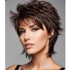 8A, DIVATOSAN TÉPETT, SÖTÉT MÉLY-BARNA PARÓKA, VALÓDI HAJ FELHASZNÁLÁSÁVAL