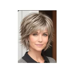   12C, ELEGÁNS TERMÉSZETES-SZŐKE FOKOZATOSAN VÁGOTT OMBRE PARÓKA,VALÓDI HAJ FELHASZNÁLÁSÁVAL