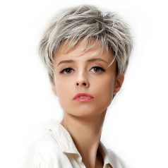  146/A, PLATINASZŐKE RÖVID OMBRE PARÓKA, PRÉMIUM MINŐSÉG