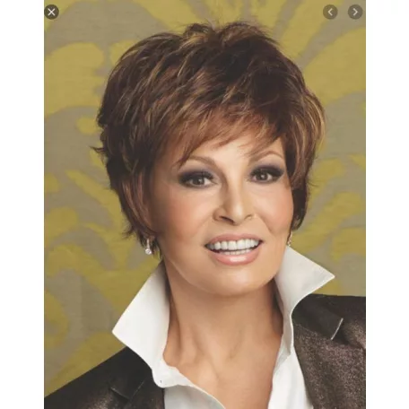 BETTINA2, DÖGÖS BARNA PARÓKA (Raquel Welch replica), VALÓDI HAJ FELHASZNÁLÁSÁVAL! 