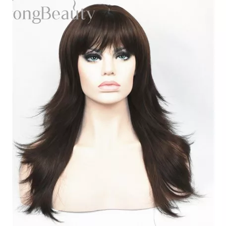 111, DIVATOS  SÖTÉTBARNA FOKOZATORA VÁGOTT, "TÉPETT" HATÁSÚ PARÓKA, PRÉMIUM MINŐSÉG!