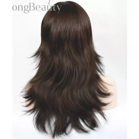 111, DIVATOS  SÖTÉTBARNA FOKOZATORA VÁGOTT, "TÉPETT" HATÁSÚ PARÓKA, PRÉMIUM MINŐSÉG!