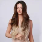 70, DIVATOS SÖTÉTBARNA-SZŐKE SZÍNÁTMENETES OMBRE PARÓKA, EXTRA PRÉMIUM MINŐSÉG