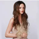 70, DIVATOS SÖTÉTBARNA-SZŐKE SZÍNÁTMENETES OMBRE PARÓKA, EXTRA PRÉMIUM MINŐSÉG