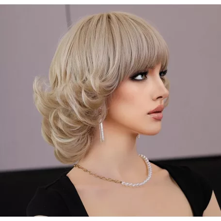 CSEPPKE 5., TERMÉSZETES VILÁGOSSZŐKE CSINOS PARÓKA, VALÓDI HAJ FELHASZNÁLÁSÁVAL