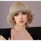 CSEPPKE 5., TERMÉSZETES VILÁGOSSZŐKE CSINOS PARÓKA, VALÓDI HAJ FELHASZNÁLÁSÁVAL