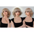 CSEPPKE 5., TERMÉSZETES VILÁGOSSZŐKE CSINOS PARÓKA, VALÓDI HAJ FELHASZNÁLÁSÁVAL