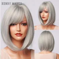   14CCC, DIVATOS EZÜSTSZŰRKE KLEOPÁTRA PARÓKA, valódi haj felhasználásával 