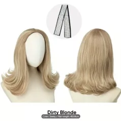   128, EGY PERC ALATT FRIZURA! TERMÉSZETES VILÁGOSSZŐKE FÉLPARÓKA, A SAJÁT FRUFRUD FELHASZNÁLÁSÁVAL, PRÉMIUM MINŐSÉG!