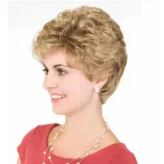 22/C, SZŐKE HULLÁMOS RÖVID PARÓKA, PRÉMIUM MINŐSÉG!