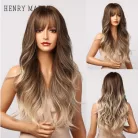 CSILLA 1. BARNA-SZŐKE HULLÁMOS DIVATOS PARÓKA, VALÓDI HAJ FELHASZNÁLÁSÁVAL