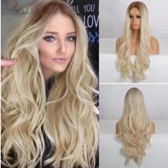   ANDREA3, GYÖNYÖRŰ TERMÉSZETES VILÁGOSSZŐKE PARÓKA, VALÓDI HAJ FELHASZNÁLÁSÁVAL!