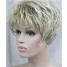 111, FIÚSAN RÖVID, TINCSESN "TÉPETT" MODERN VILÁGOSSZŐKE PARÓKA, PRÉMIUM MINŐSÉG