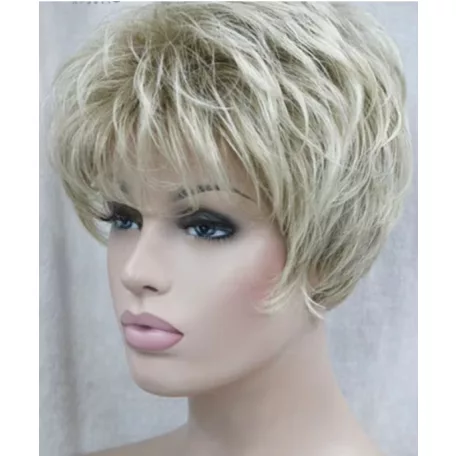 111, FIÚSAN RÖVID, TINCSESN "TÉPETT" MODERN VILÁGOSSZŐKE PARÓKA, PRÉMIUM MINŐSÉG