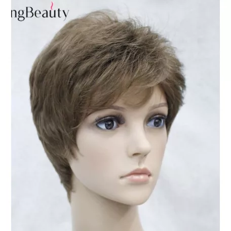 14, VILÁGOSBARNA FIÚSAN RÖVID PIXI PARÓKA, PRÉMIUM MINŐSÉG