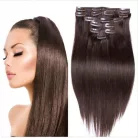 7 TAGOS HAJHOSSZABBÍTÁS, PÓTHAJ, CSOKI BARNA, 55CM.