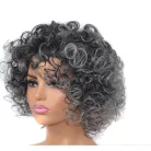 11, GYÖNYÖRŰ FEKETE-EZÜST GÖNDÖR PARÓKA, PRÉMIUM MINŐSÉG